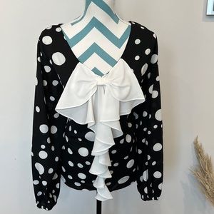 Polka dot blouse